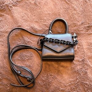 Steve Madden Black Mini Bag with Chain Detail